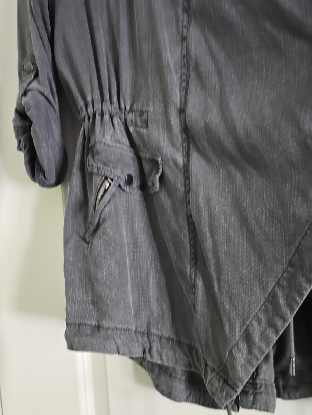 Women’s Lucky Brand Military Style Utility Jacket Grey Size S - Picture 4 of 16